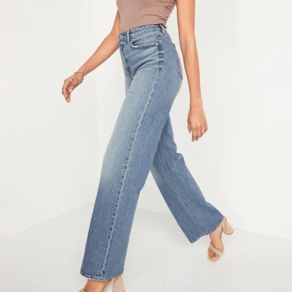 NEW Old Navy Extra High Waist Wide Leg Jeans 16 - Picture 2 of 9